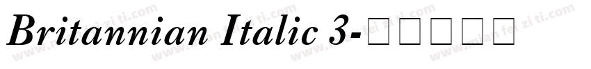 Britannian Italic 3字体转换